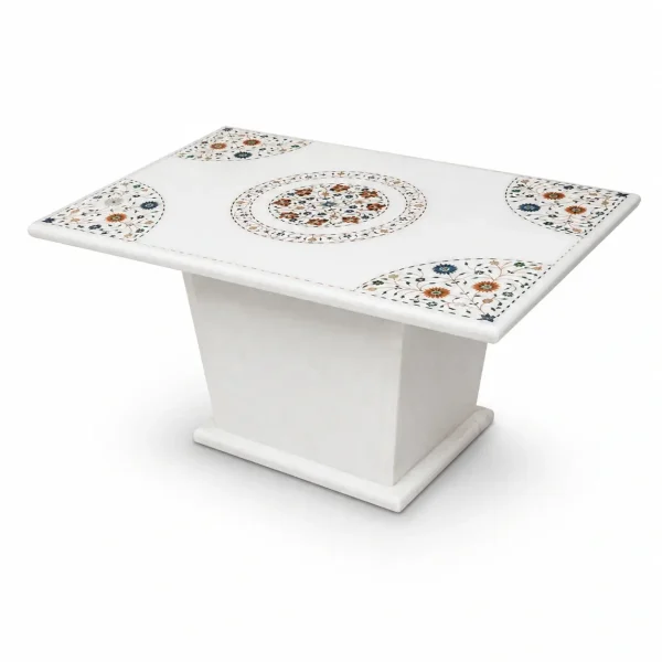 Marble Inlay Table Top for Elegant Homes