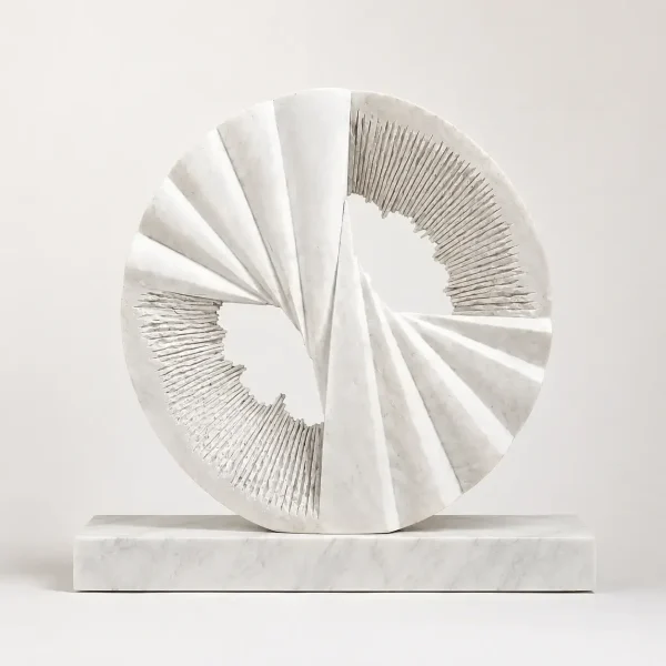 Makrana Marble Abstract Sculpture for Luxury Home, Hotel & Office Decor
