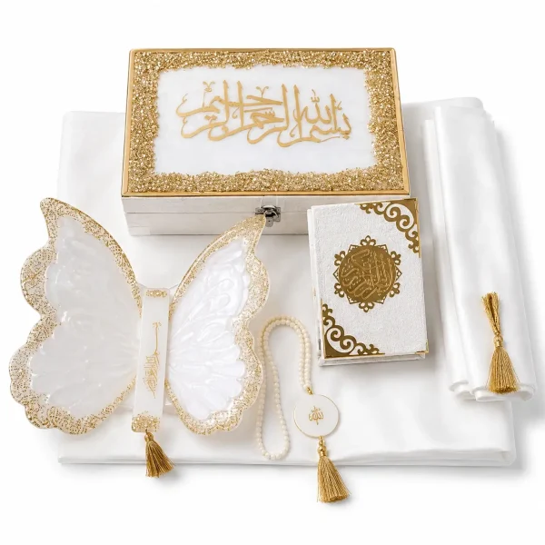 Premium White & Gold Islamic Gift Set