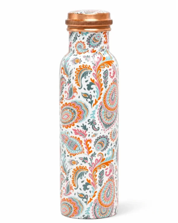 Holy Finds Meena Pink copper water bottle, 1000ml