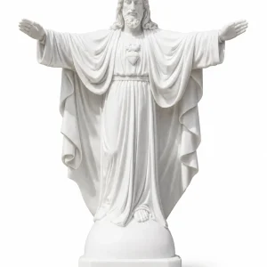 Sacred Heart of Jesus Marble Statue – Hand-Carved Makrana Marble