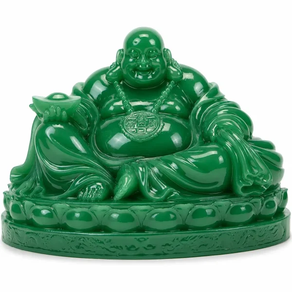 Seyee-bro bronze-colour resin Laughing Buddha statue for home décor