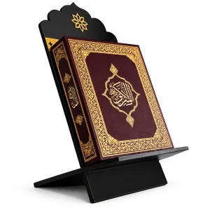 PrintEra Black and Gold Acrylic Quran Reading Stand