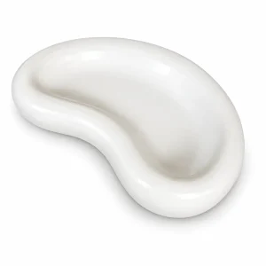 Colour Time white bean-shaped trinket tray, studio view