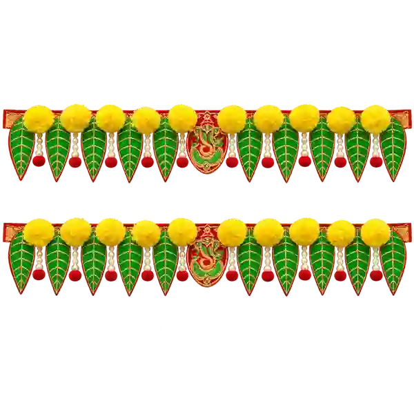 Ganesha Leaf Pattern Torans, Set of Two