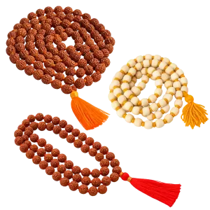 Rudraksha and Tulsi Style Japa Mala Combo