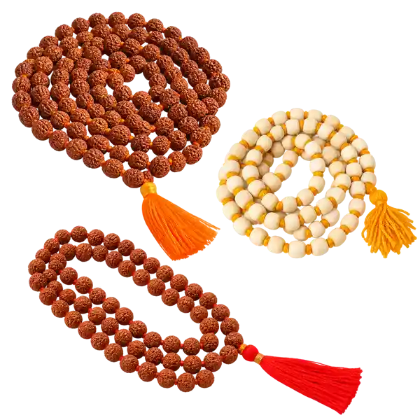 Rudraksha and Tulsi Style Japa Mala Combo