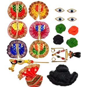 Laddu Gopal Size Zero Dress and Shringar Set