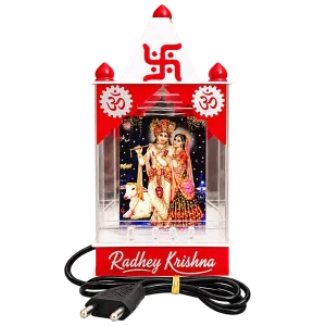 Radha Krishna LED Decorative Photo Showpiece