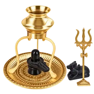 Shiva Puja Set with Abhishek Stand and Plate