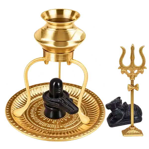 Shiva Puja Set with Abhishek Stand and Plate
