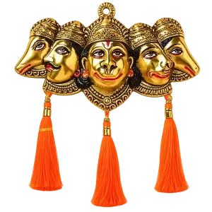 Gold-Tone Panchmukhi Hanuman Wall Hanging