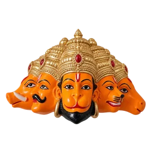 Orange Panchmukhi Hanuman Wall Hanging