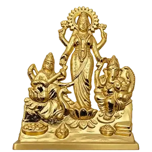 Lakshmi Ganesha Saraswati Brass Idol Group